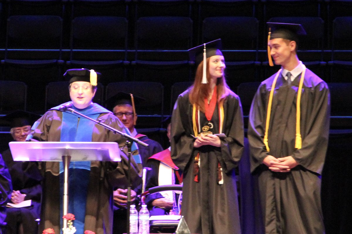 NewmanU's tweet image. A huge congratulations to this year’s Ablah Award winners, Amy Emerson and Brandon Steiner! #NUGrad19