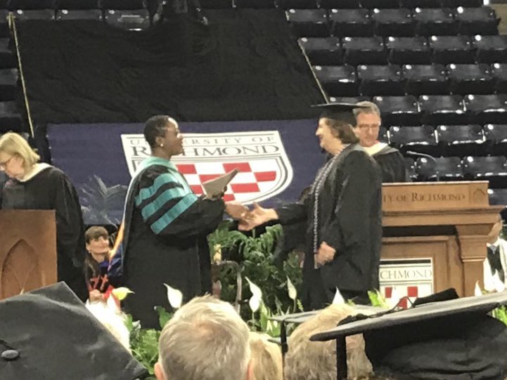 Thankful to be a part of lifelong learners striving to make an impact and live the “Good Life” as we practice civility and contribute to our communities #spcs2019 #spiderproud #UofRichmind