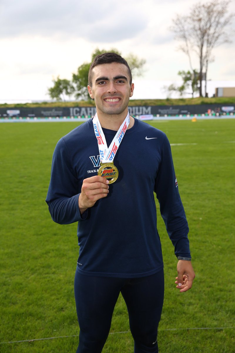 NovaAthletics's tweet photo. Senior Jack Judge successfully defended his conference crown 👑 in the Javelin! 👀🥇💪👏 #GoNova 

@BIGEAST @NovaTrackXC https://t.co/m2aCcZIX1H