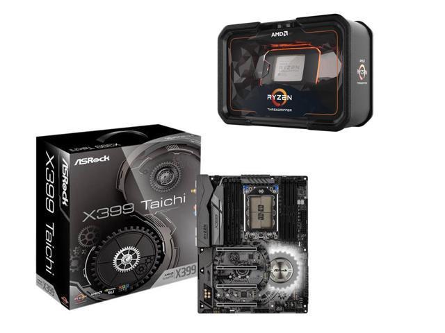 AMDRyzen's tweet photo. If you’re creating some serious content, you can’t go wrong with Ryzen #Threadripper 2950X. Add in a beastly ASRock X399 Taichi motherboard, and you’ll be unstoppable.
Check out this #AMDGamesWeek combo from @Newegg to score both at an unbeatable price: https://t.co/NJP0DyKttz https://t.co/ANZSBkadIT