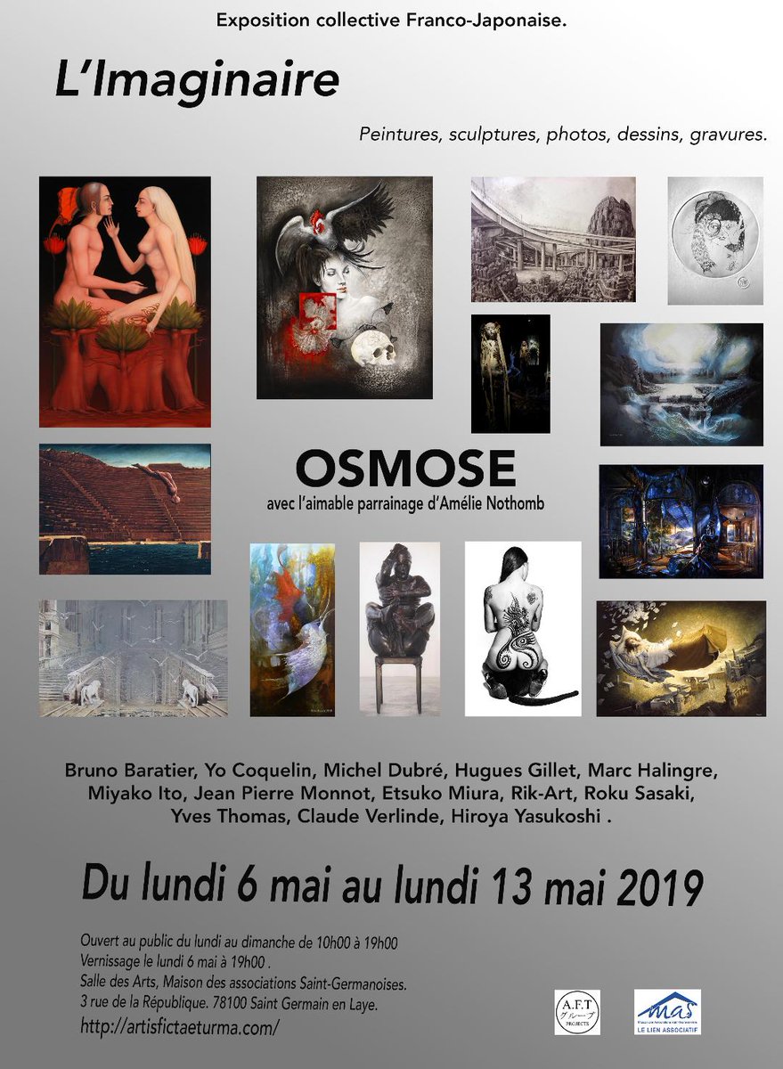 HuguesGillet's tweet photo. FINISSAGE IN TURMA ! lundi 13 mai 19h00 Salle des Arts Maison des associations Saint Germanoises, Hotêl de la Vrillière 3 rue de la République,Saint- Germain en Laye  @afictaeturma @miura_etsuko   https://t.co/Y4s3TlpGZE https://t.co/W8aWnTYiSz