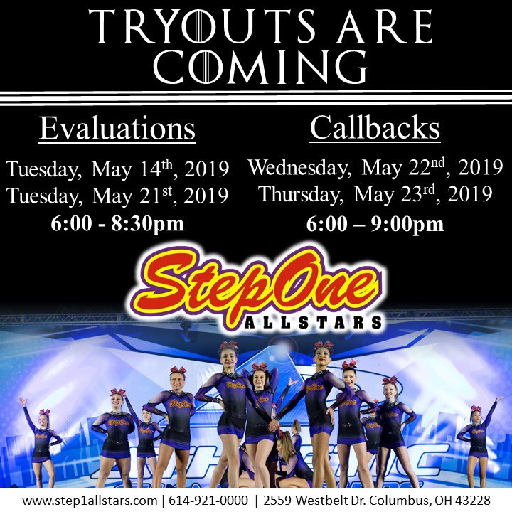 steponeallstars's tweet photo. TRYOUTS ARE COMING!
Register today!
https://t.co/Hc5tZGPOvF https://t.co/R9SpkqJkHM