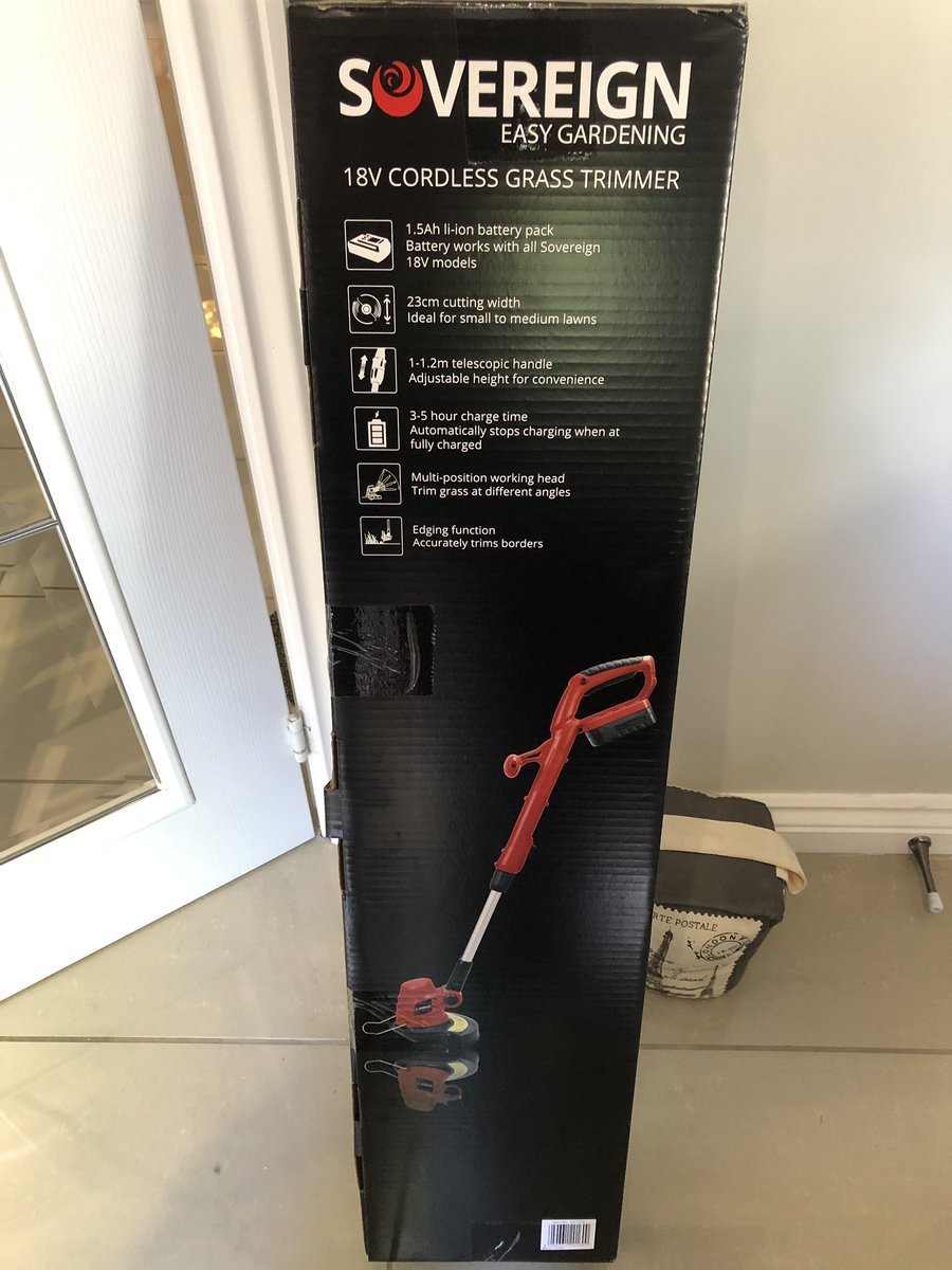 sovereign 18v cordless grass trimmer