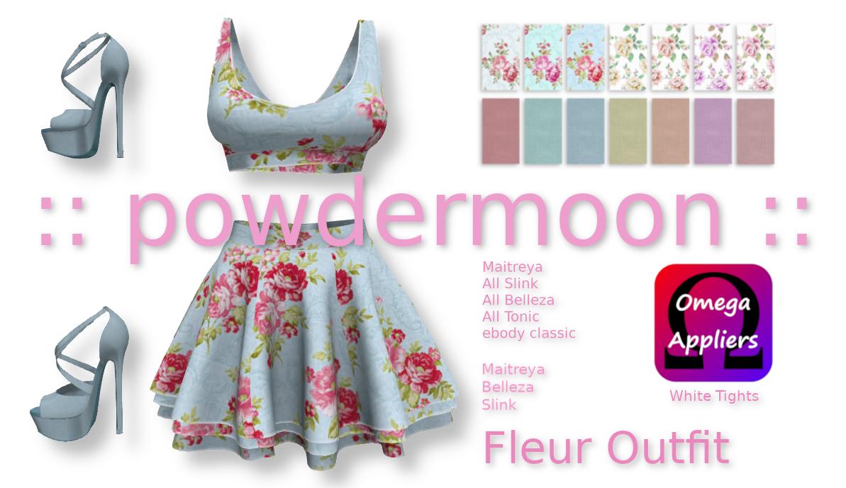 powdermoon1's tweet photo. :: powdermoon :: Weekly Sale Item - Fleur Outfit - 50% off at 150L

#SecondLife #SecondLifeFashion #SLFashion

https://t.co/LVfrBpMAA0 https://t.co/NEyWmdqPGE