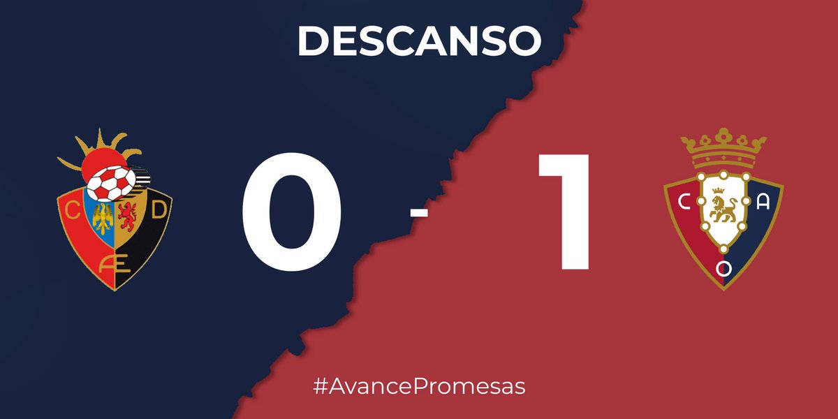 Osasuna's tweet photo. 🕒 TERCERA DIVISIÓN | DESCANSO

#AvancePromesas https://t.co/4o7jP9TS0H