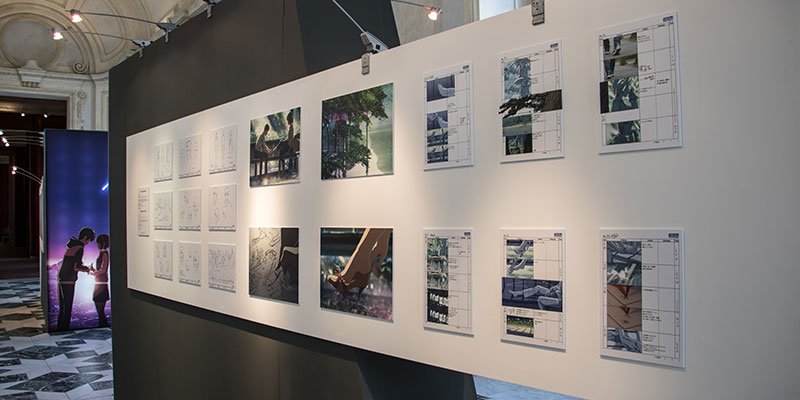 harry_james's tweet photo. Le foto della mostra dedicata a cinque film dello studio #CoMixWaveFilms diretti da #MakotoShinkai #OltrelenuvoleIlluogopromessoci #5cmalsecondo #IlviaggioversoAgharta #Ilgiardinodelleparole e #yourname https://t.co/jlgL1COQ9r https://t.co/GY8OxJ7jx0