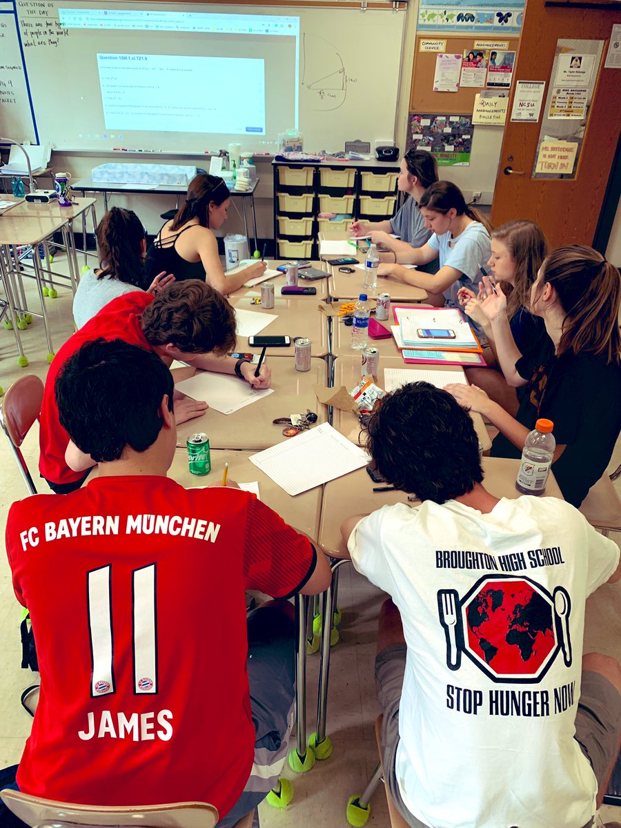 teeballtay's tweet photo. AP and IB reviews @NBroughtonHS this morning for exams next week. these kids rock! https://t.co/2TUdJ88HVs