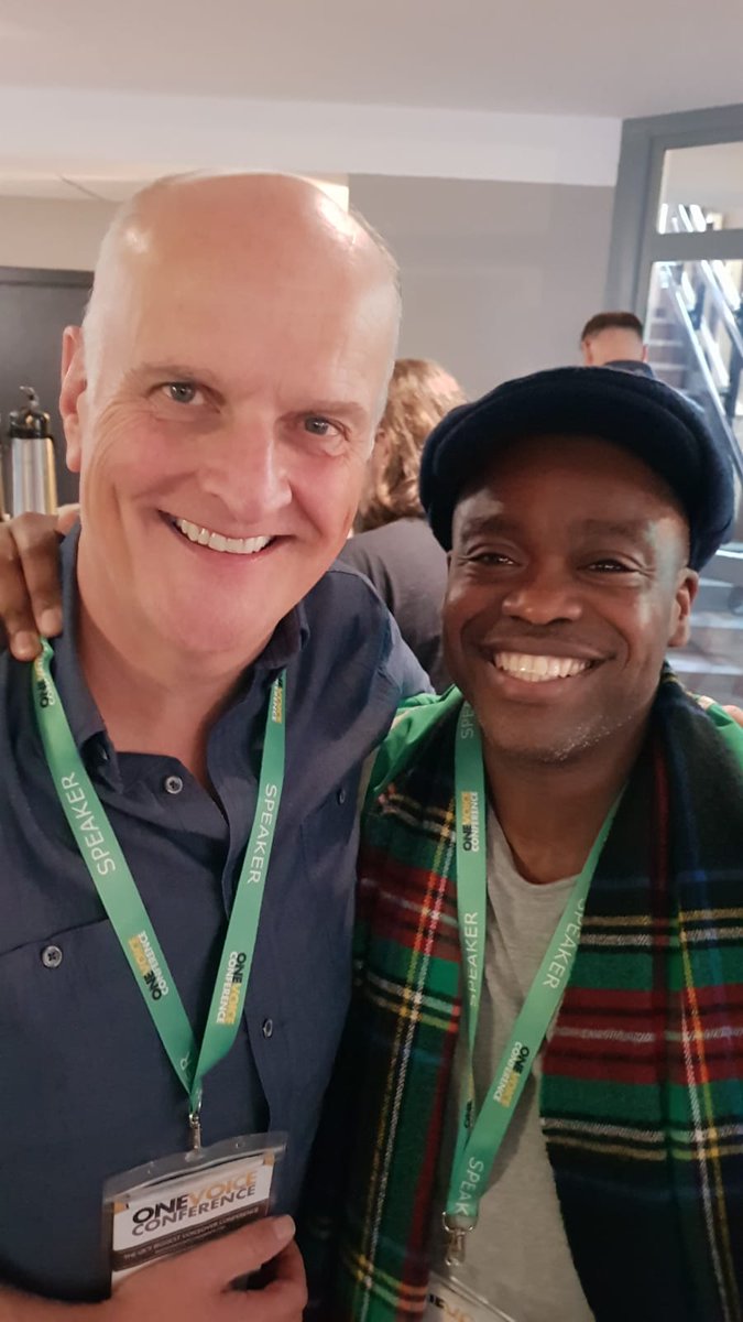 Look who I bumped into <a href="/OneVoiceConf/">One Voice Conference</a>!
The one. The only. The legend that is <a href="/peterdickson/">Peter Dickson</a>! Saturday's don't come better than this! #OVC19