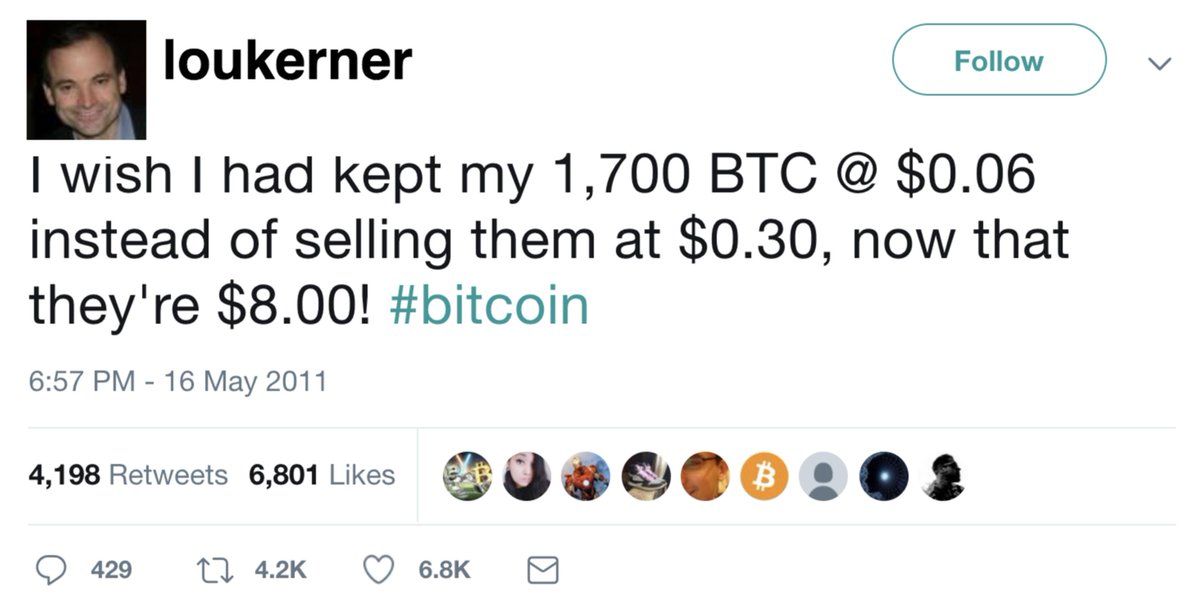 loukerner's tweet image. #DearMeTenYearsAgo Don&apos;t sell your #bitcoin