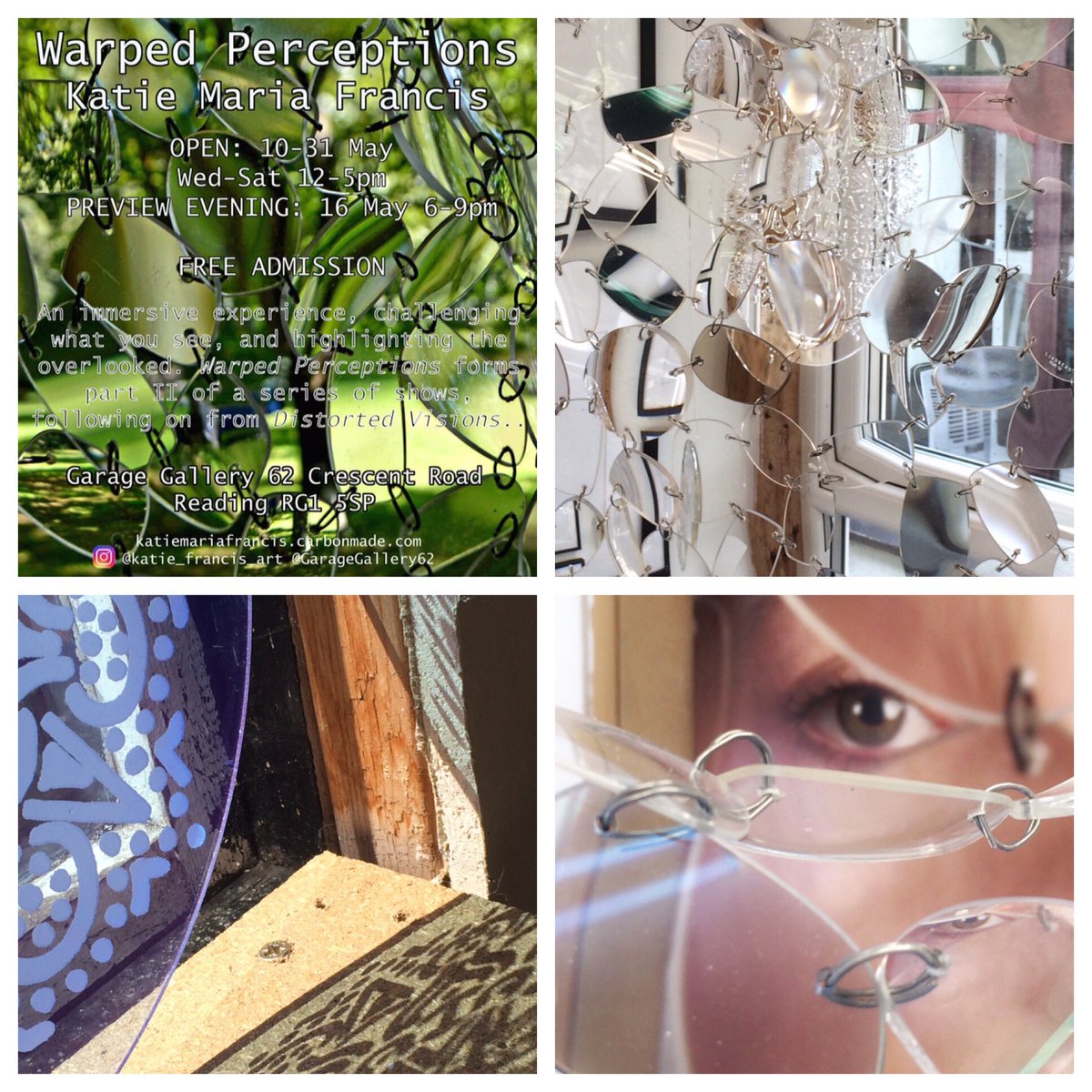 wearestash's tweet image. Warped Perceptions. An exhibition of work by Katie Maria Francis at The Garage Gallery. Join Katie at the preview evening on Thurs 16 May.
