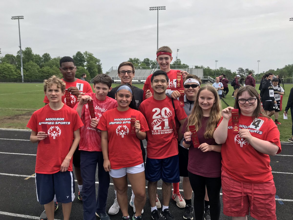 TheRealMsGoto's tweet photo. So PROUD of Woodson Unified for winning 2nd place in the Potomac Region Unified Track and Field Meet! ❤️ #oneWoodson #PlayUnified https://t.co/fTLFDH7MDl