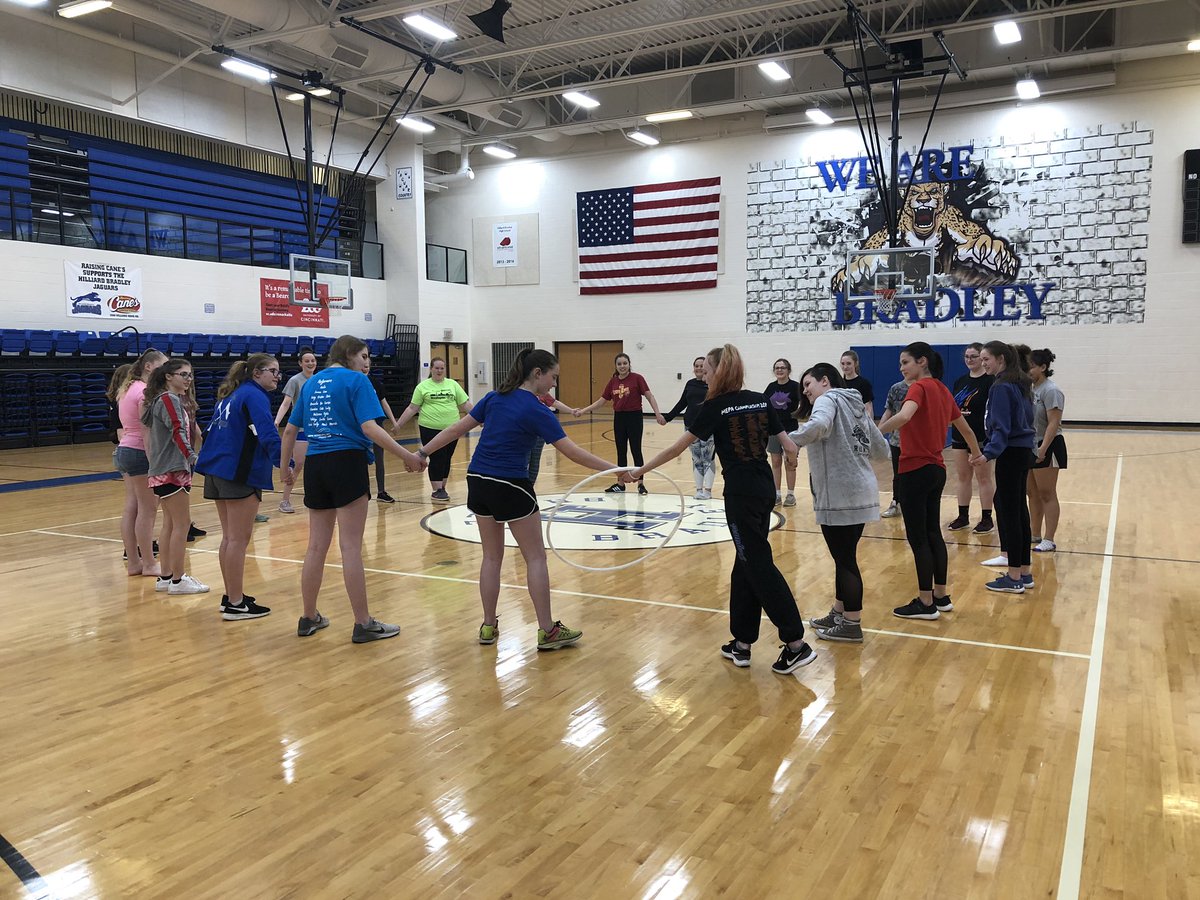 First official rehearsal of the 2019 <a href="/hbhsCG/">HBHS Color Guard</a> is in the books! Great day of team building, dance, and flag basics! #jagswithflags
