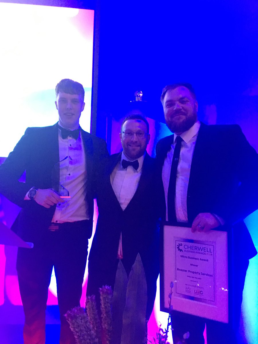 We are thrilled to have won the Micro Business Of The Year at the 2019 <a href="/CherBizAwards/">CherBizAwards</a>. Thanks to our team for the hard work put in over the last few years across the businesses. Thank you CBA and the sponsors! Bicester Vision, Wednesday Business Club and Bicester Chamber.