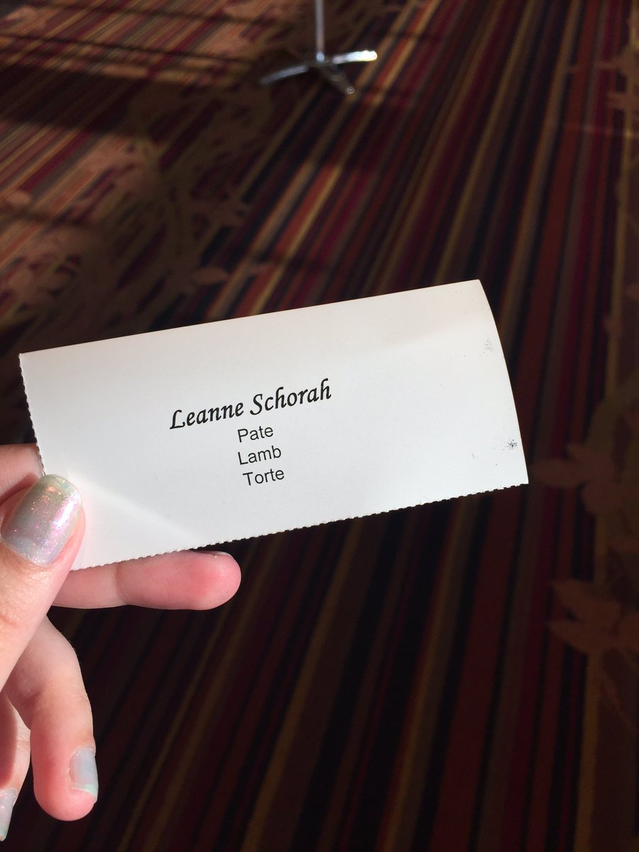 Got my name place card can’t wait 4 my meal #coophousing19