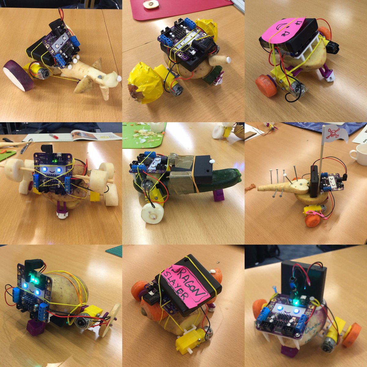 CraftyRobot's tweet photo. Had a lot of fun running #BotatoWars with folks from all around the world from a very famous organisation this morning. #Smartibot https://t.co/PUnErPUXhj