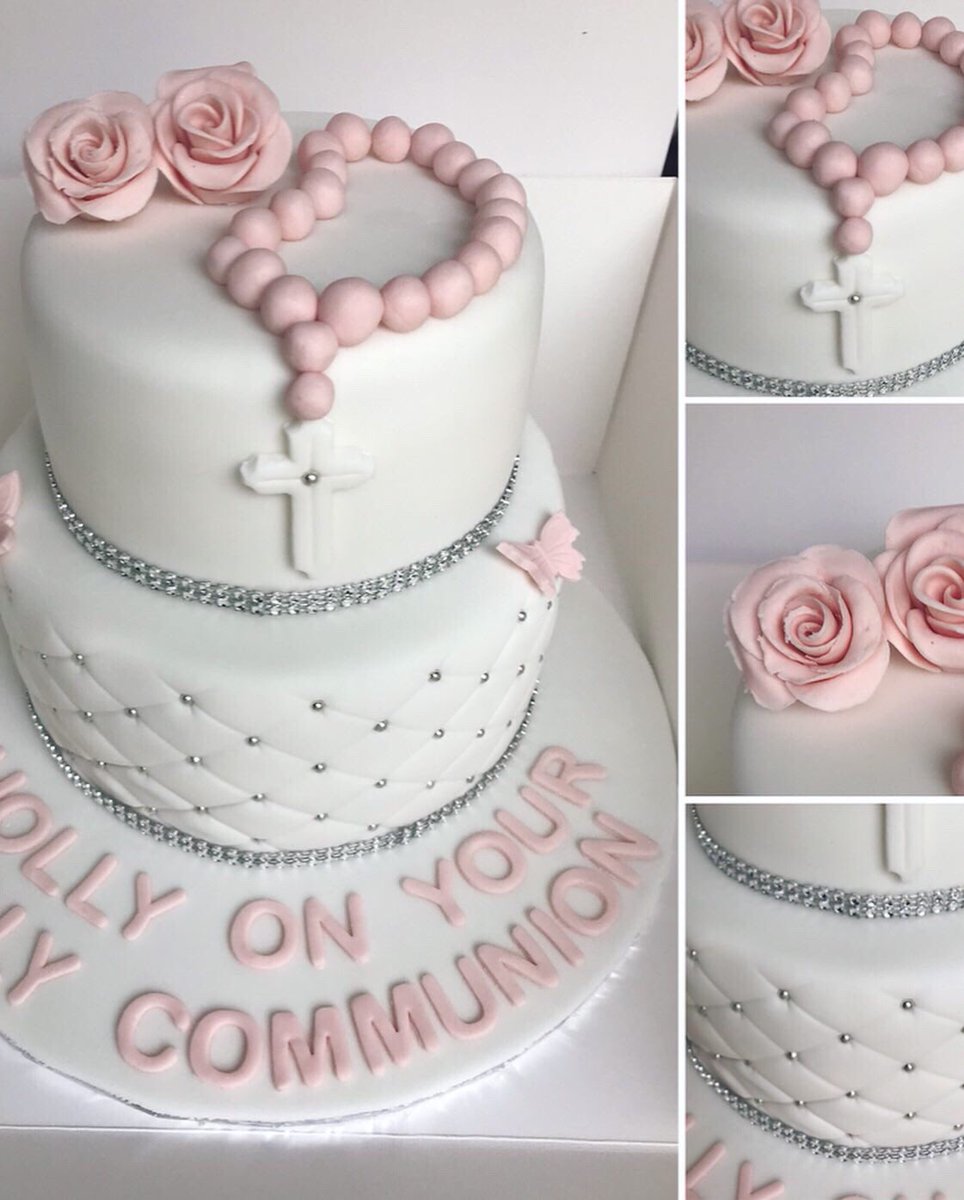 stephmcd90's tweet photo. Was asked to make a communion cake for little Holly. I’m really pleased with the results. Hope they are just as happy. #StephsCakes #AmateurBaker #CommunionCake #CommunionCakeForGirls https://t.co/8FjCHio6JV