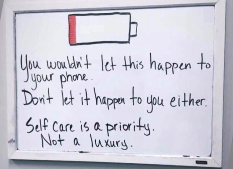 It’s actually fine to let his happen to your phone. It’s fine to switch it off even but don’t let it happen to you. #rechargeyourself 🌟