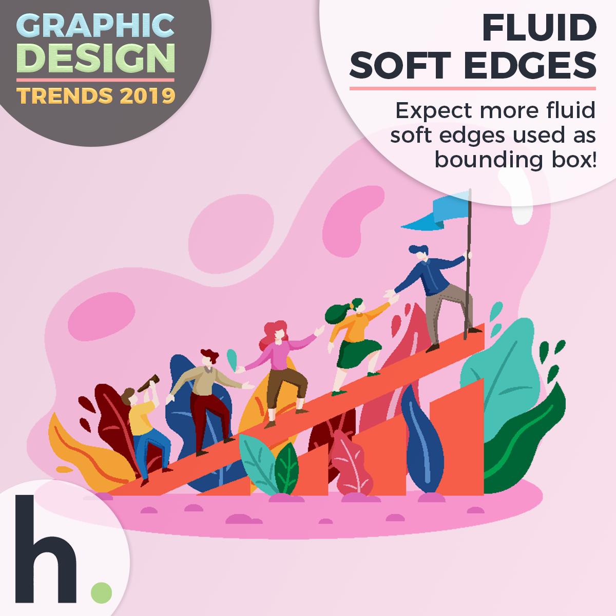 With #graphicdesign evolving with  technology, fluid soft edges are expected to be used more as a bounding box, which gives it a quirky feel! This mixed with pastel colors can give your design a very soothing look.
#graphicdesigner #ui #ux #designtrends