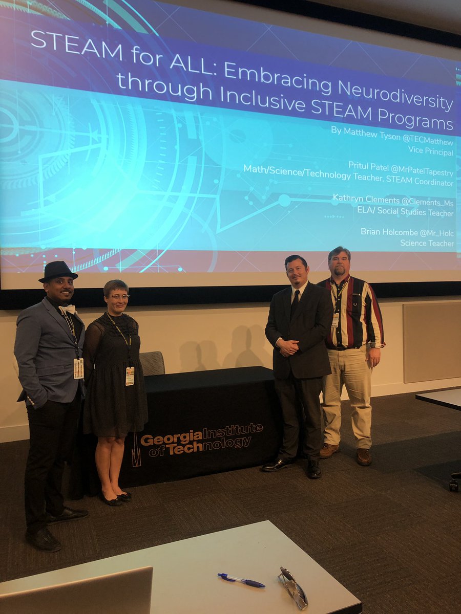 MrPatelTapestry's tweet photo. Great conference! Thank you @CEISMC for having us! @TapestryAtlanta #GTSTEAMLeaders2019 #inclusionmatters #STEAM @STEMGeorgia #embraceneurodiversity https://t.co/vFIp2eV2gN