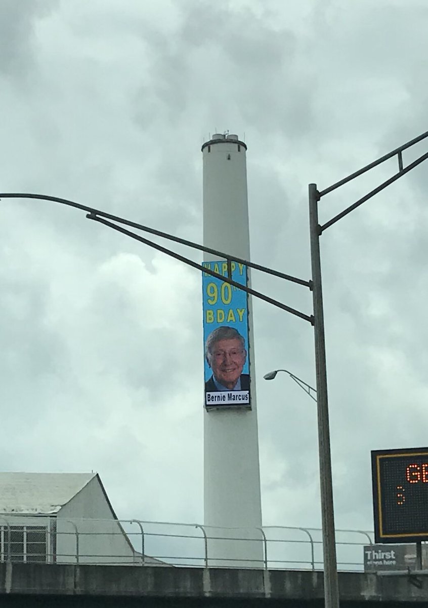 Great Sign in ATL today. Happy 90th Birthday Bernie. Thank you for an amazing life and career, for our values and inverted pyramid and for being like a father to so many of us!