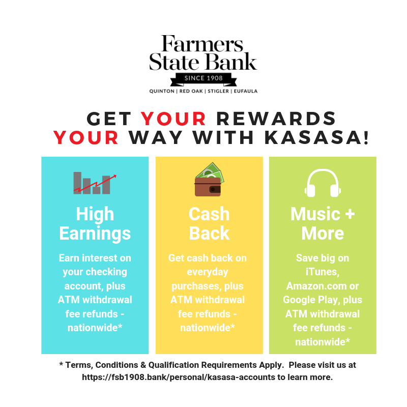 FSB1908's tweet image. Learn more about our awesome Kasasa Checking lineup at fsb1908.bank/personal/kasas….  Get your rewards your way!
#fsbkasasa #rewardschecking
Member FDIC.