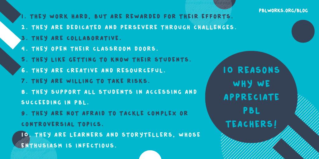 PBLWorks's tweet photo. It’s the end of Teacher Appreciation Week, and we should give a special shout-out to teachers who use Project Based Learning!

https://t.co/niZk98r285

#PBL #edu #TeacherAppreciationWeek #edchat #PBLchat https://t.co/vV8DUcrLaP