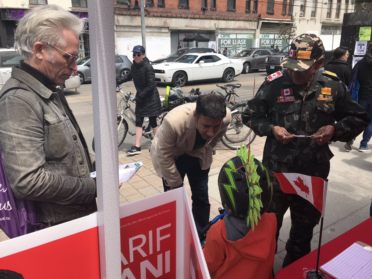 viraniarif's tweet photo. Connecting with residents this afternoon at #SpringIntoParkdale - stop by our booth in front of the Parkdale Library! @ParkdaleBIA #Parkdale https://t.co/A26tjzo0Nh