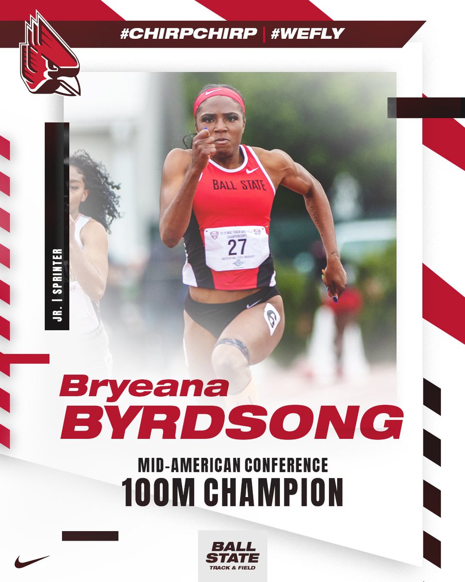 BallStateTFXC's tweet photo. 🥇 MAC CHAMPION ALERT 🥇

With a time of 11.51 (+2.7) @trackprodigyyy wins the 2019 @MACSports 100m Championship in a PHOTO FINISH over Miami's Madison Meredith!!!

Congrats 🐦

#ChirpChirp | #WeFly | #MACtion | #ncaaTF https://t.co/Ojr4gqmN7r