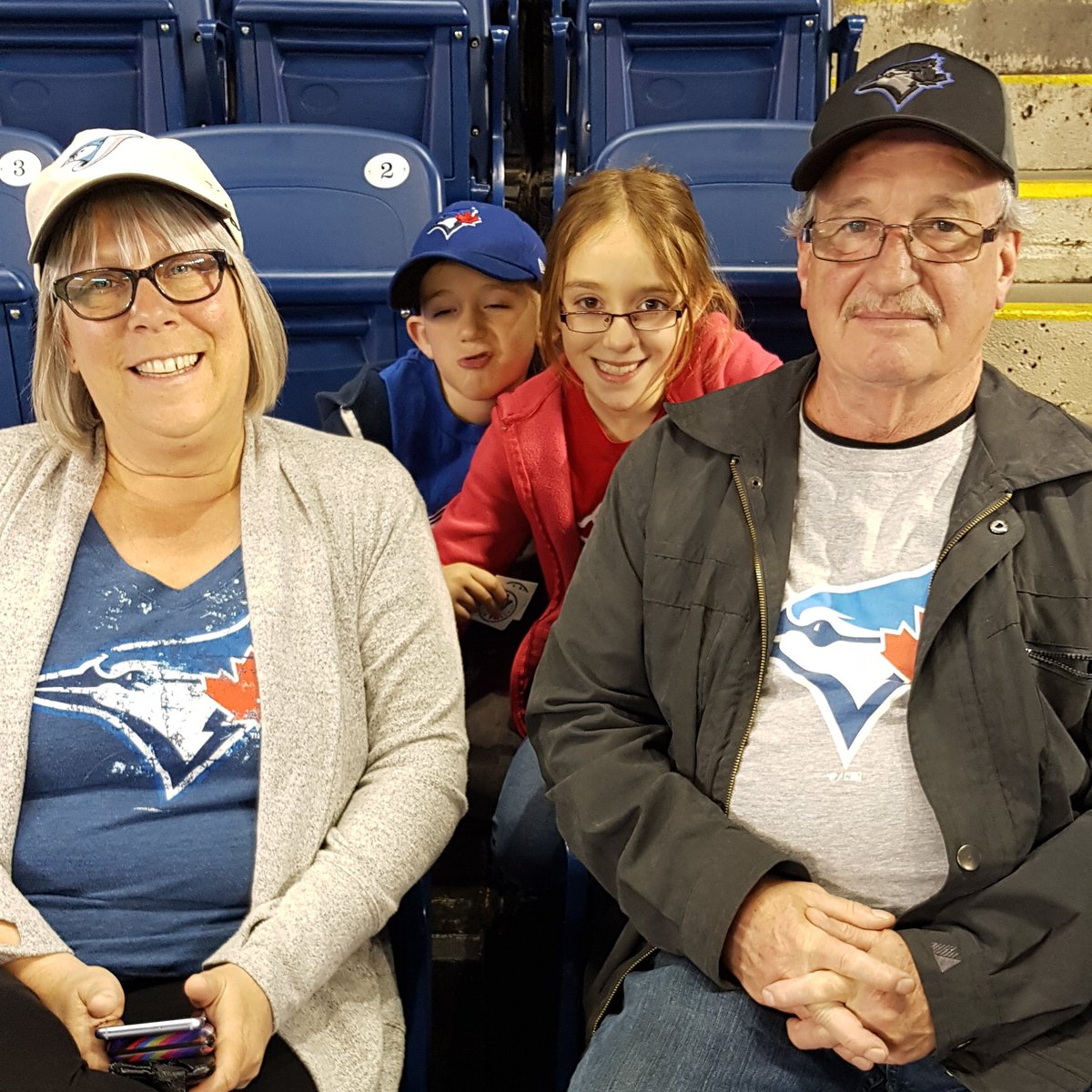 When you meet up with your Grandparents, but you're too school for cool (see Frank's face)  #BlueJays