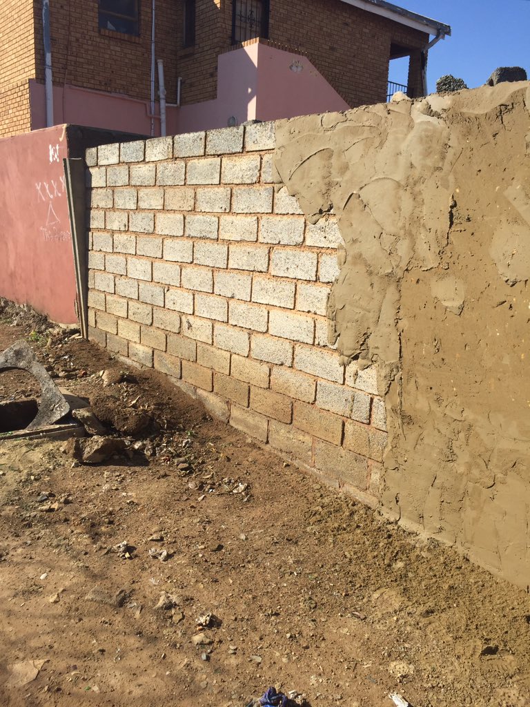 spaces4youth's tweet photo. Thank you Nick Galphine, #Anonymous & @charcoal_ink for sponsoring the final piece of plastering for the 1st @spaces4youth #goldenpassages wall. #wegettingitdone #wesaidso @BelieveinAfrica https://t.co/UgqBUapmmJ