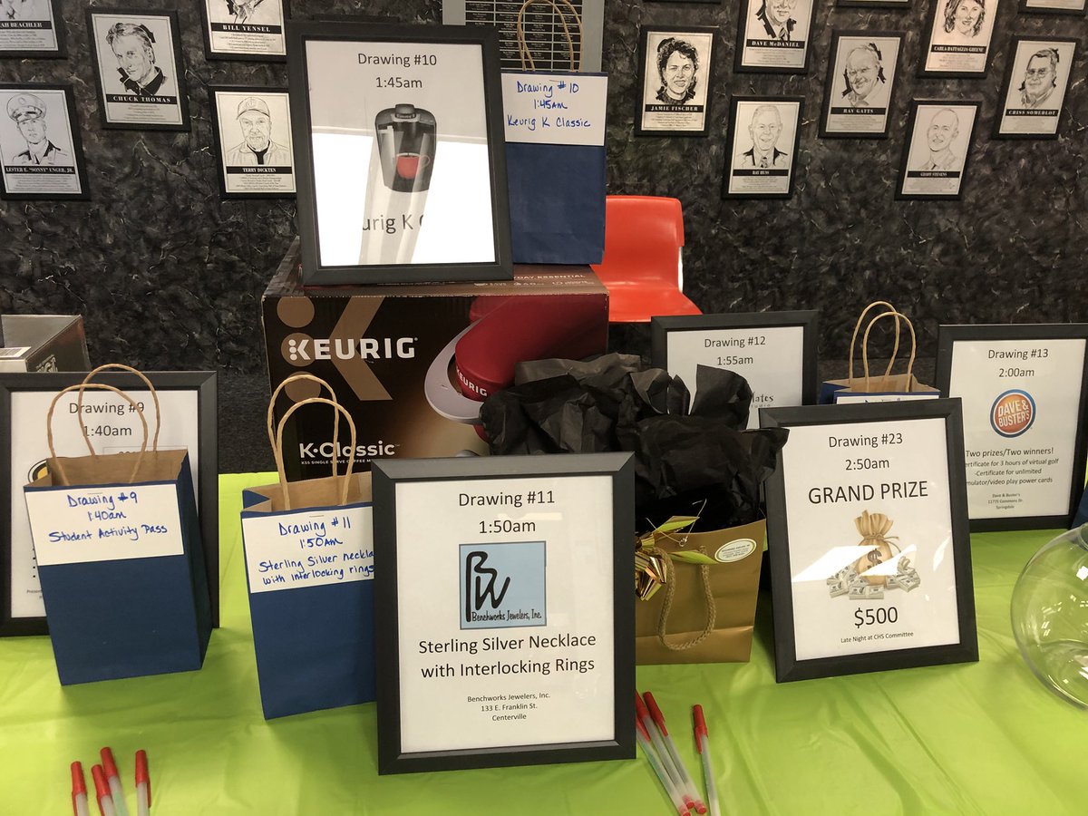 CHSAfterProm's tweet photo. Raffle prizes are ready! Be here at midnight! Tix on sale at the door for $15. @TheHerdCHS @BoboJalen @cvillebands @CHS_ladylax @chs_mass @chselksad @CentervilleDECA @elksoctagonclub @CHSElkBaseball @MontiMoyer @Elk_Basketball @CentervilleBOLD @CHSElksCheer https://t.co/j8yCqcq5P8