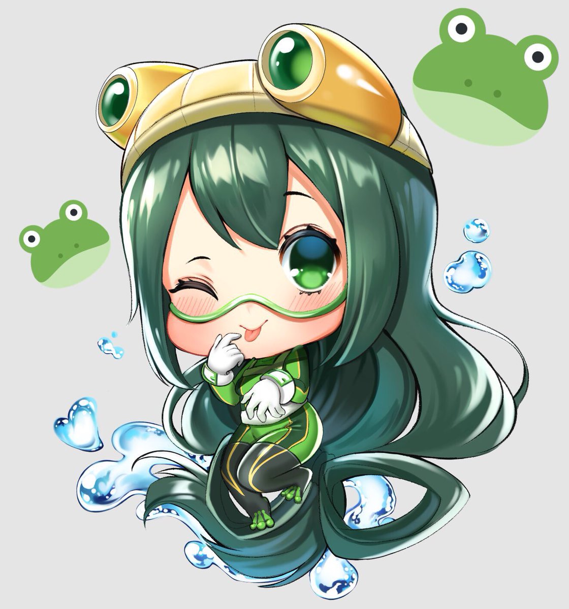 Smol Froppy for my friend’s birthday!!#BNHA #froppy #asui #chibi #anime #ma...