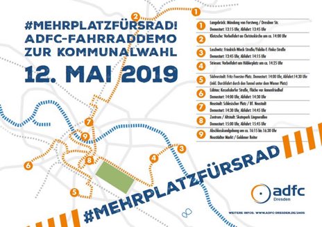 Morgen geht‘s wieder mit dem Rad durch die City - diesmal zur #MehrPlatzFürsRad Demo vom @FahrradClub! Wir schließen uns 14 Uhr beim Treffpunkt #Löbtau am Annenfriedhof / #Kesselsdorfer Straße an. 

#Verkehrswende jetzt!
#DD1205