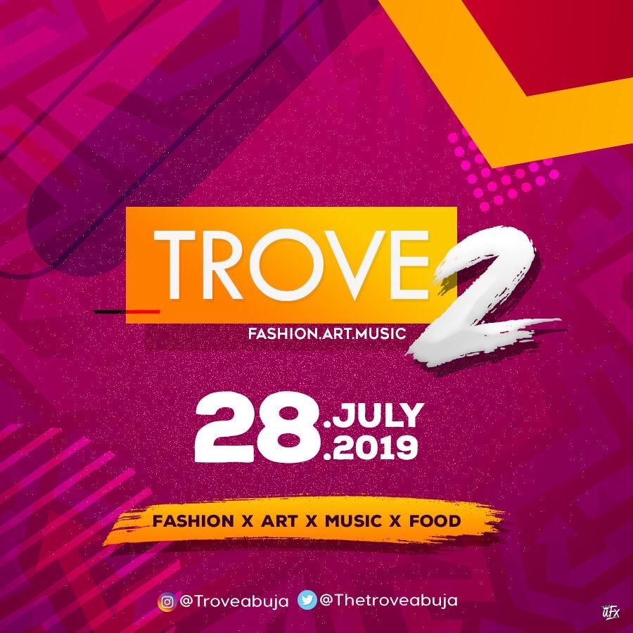 iam_Adejames's tweet photo. TROVE2.0 Date :July 28th This summer FASHION X ART X MUSIC To the capital city @troveabuja #trove2.0 #trove2019 #troveabuja #trove #FASHION # ART #COUTURE #VINTAGE #trove #Music #Food #Fun #fashion #connect #network proudly brought to you by @wheelzevents @princess_wheelzz https://t.co/httEMNWr7f