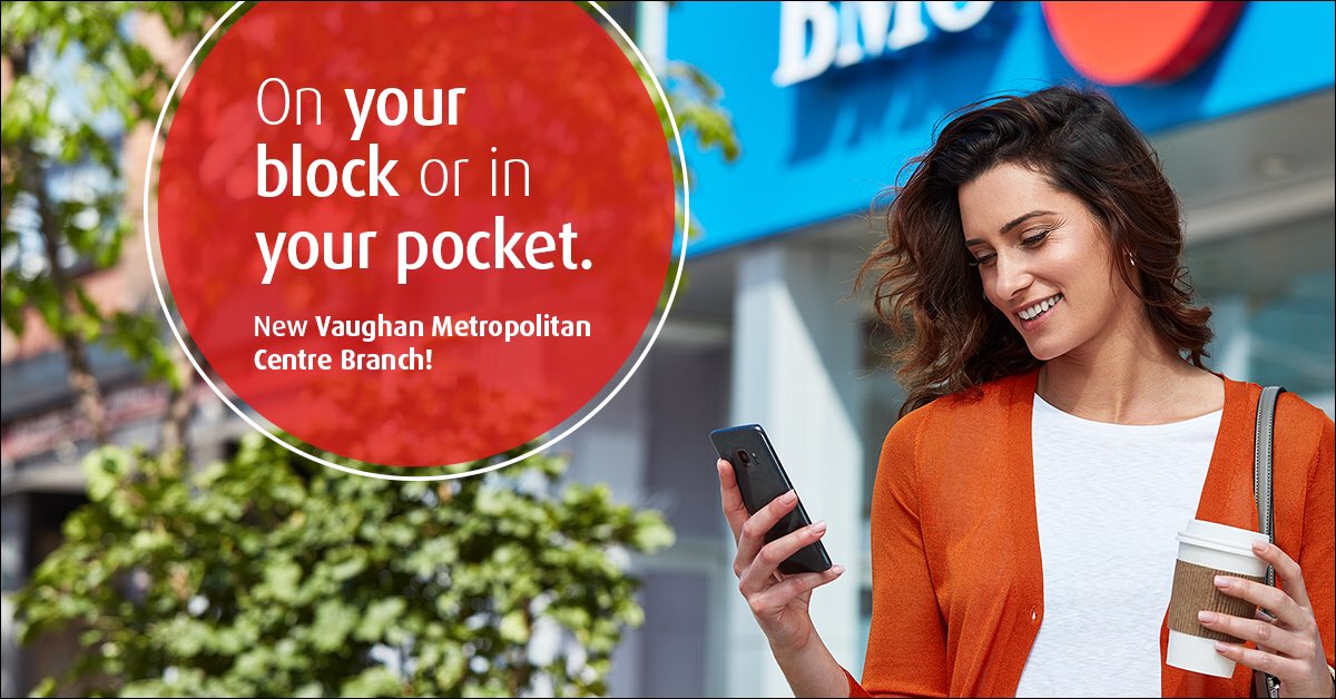 Just two more sleeps until our new branch opens.  We are just steps away from the Vaughan Metropolitan Centre Subway station. Come visit us on Monday May 13th.
 #proudtoworkatBMO