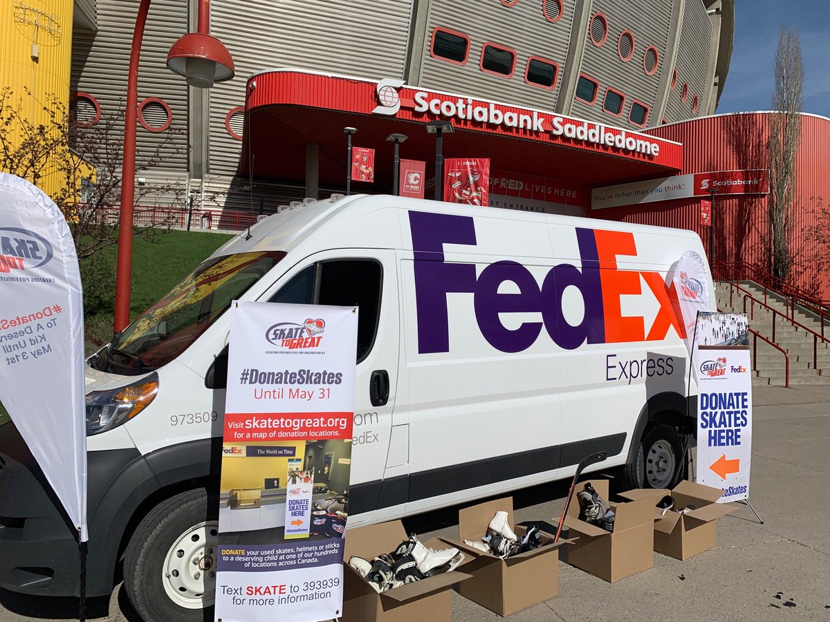 If you couldn’t make it before the <a href="/starsonice/">Stars on Ice</a> show don’t worry! We will be collecting until May 31 at the <a href="/FedExCanada/">FedEx Canada</a> Ship Centre located at 24 Aero Drive NE. Thank you for all of your support! 

#DonateSkates 
#FedExCares
#SOI19