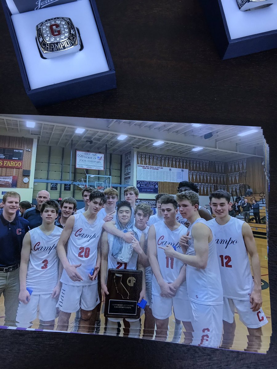 CampoHoops's tweet photo. And to the winners go the spoils! @CIFState D2 Champions #DFAL #letsgocampo https://t.co/ZjZETu5yzI