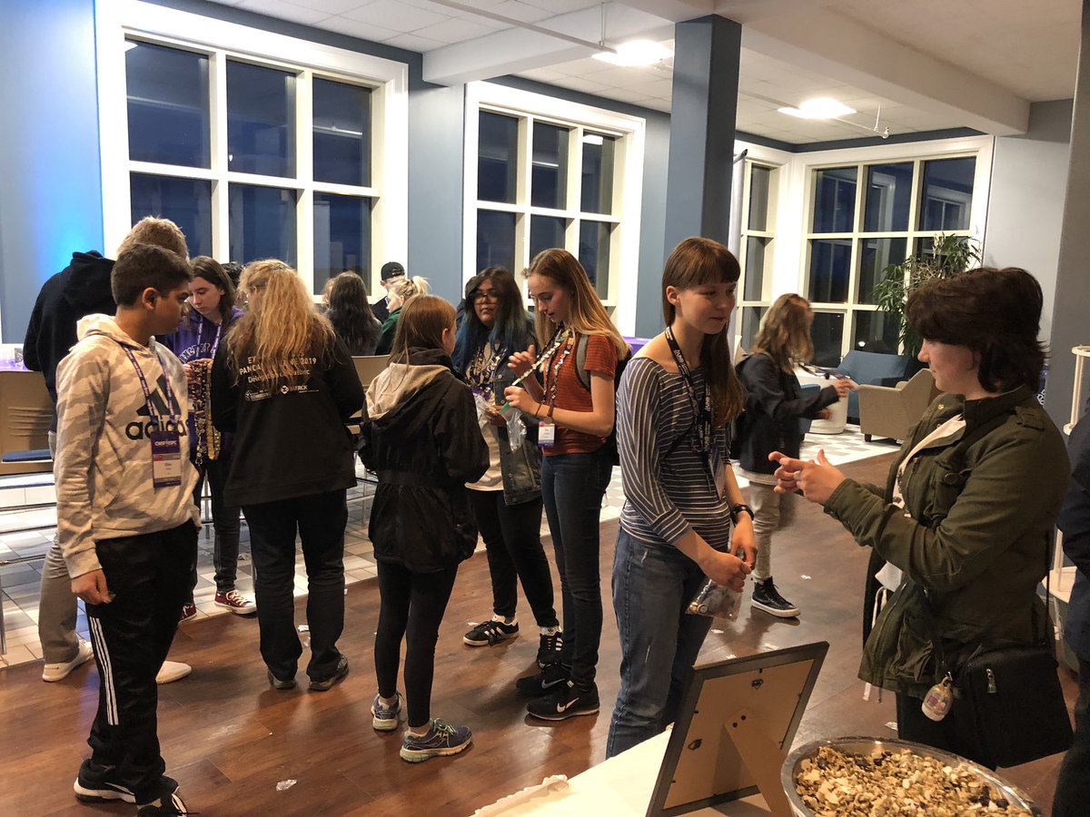 WMScienceFair's tweet photo. Pin trading after a long day of travel! #cwsf2019 #wmsf19 Thanks @CityBrandon for the Brandon MB pins! https://t.co/cHhSZFSHtw