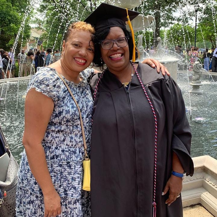 veeangell's tweet photo. What a wonderful day celebrating our friend and Bestie #RegentGrad19 @lisadjewerlyor1 @ldixon321 https://t.co/UFqTM34VhM
