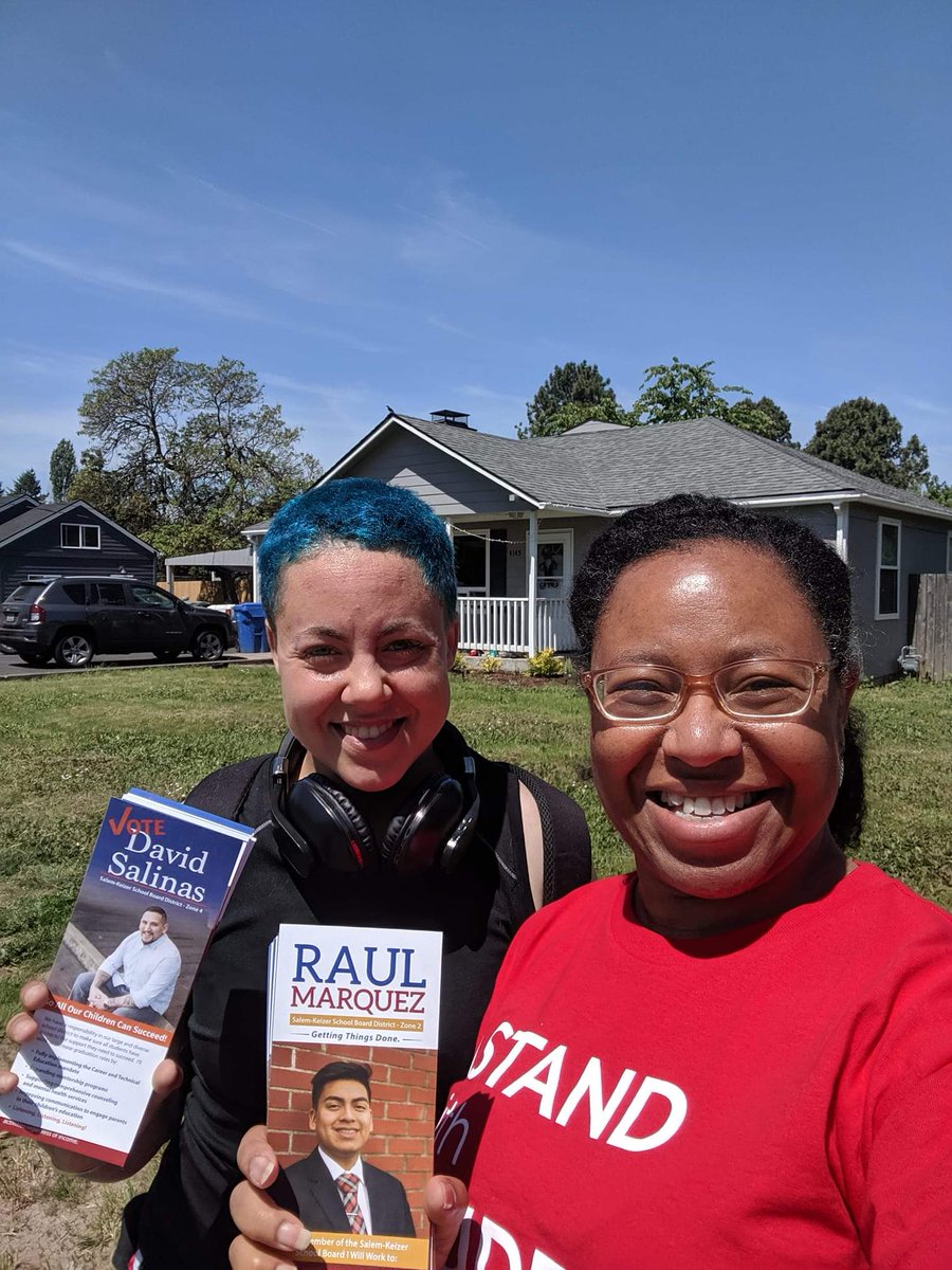 CrierForMarion's tweet photo. Great day to canvas for David Salinas and Raul Marquez for the Salem Keizer school board with @angelina_n_ris! Don't forget to vote! https://t.co/zxjaBt4h7R