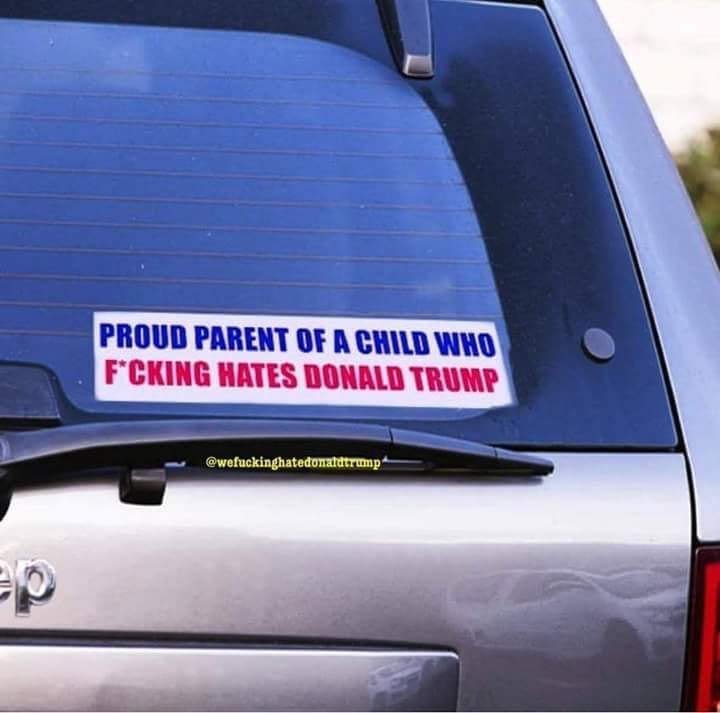 joelytrumpshate's tweet photo. I want this bumper sticker! #SaturdayThoughts #TrumpIsAFraud https://t.co/l9PmbMxZ2G