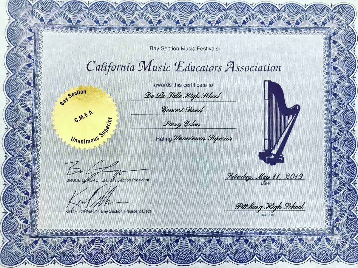 DLSCHSBands's tweet photo. Congrats to the DLS/CHS Concert Band for being awarded a Unanimous Superior at the CMEA Bay Section Band and Orchestra Festival https://t.co/Ai3NbkamBj