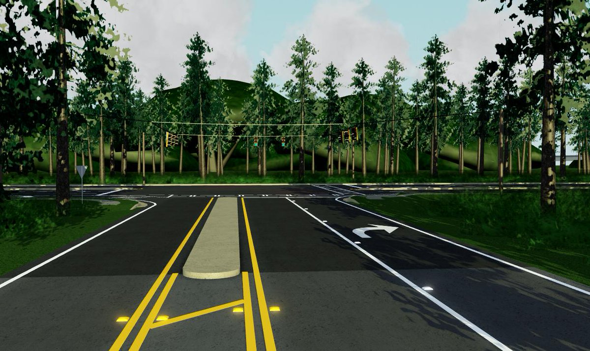 Experimenting with foliage and some subtle road textures!