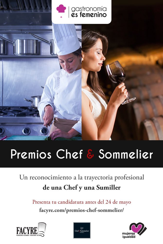 🏆 Si eres chef y/o sumiller, ¡te estamos buscando! Participa en los premios <a href="/ChefSommelierES/">Chef&Sommelier</a>
🏆 El premio es un lote de equipamiento de hostelería de la marca para tu restaurante valorado en 3.000€
👉 Rellena el formulario del enlace facyre.com/premios-chef-s…