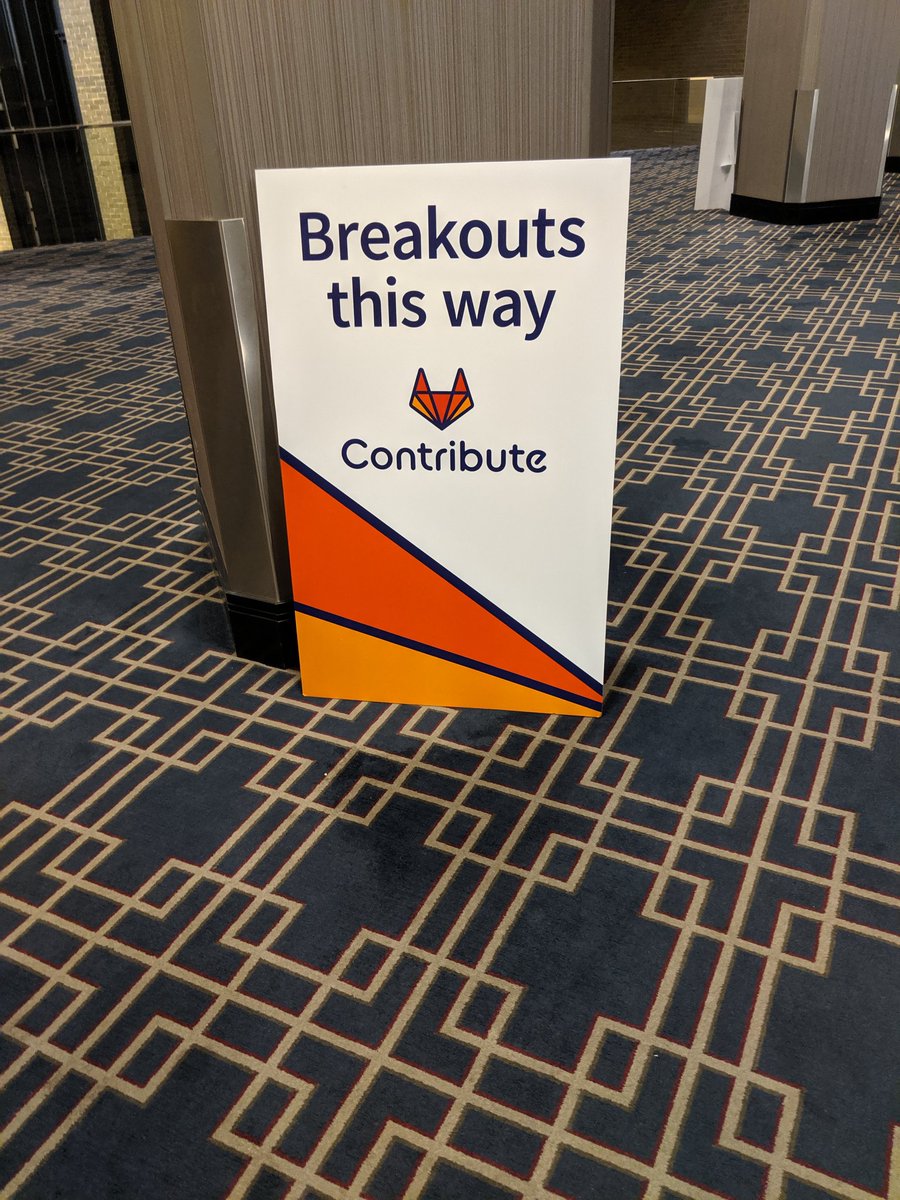 CircuitSwan's tweet image. Here is an example of good use of signs at an event #GitLabContribute