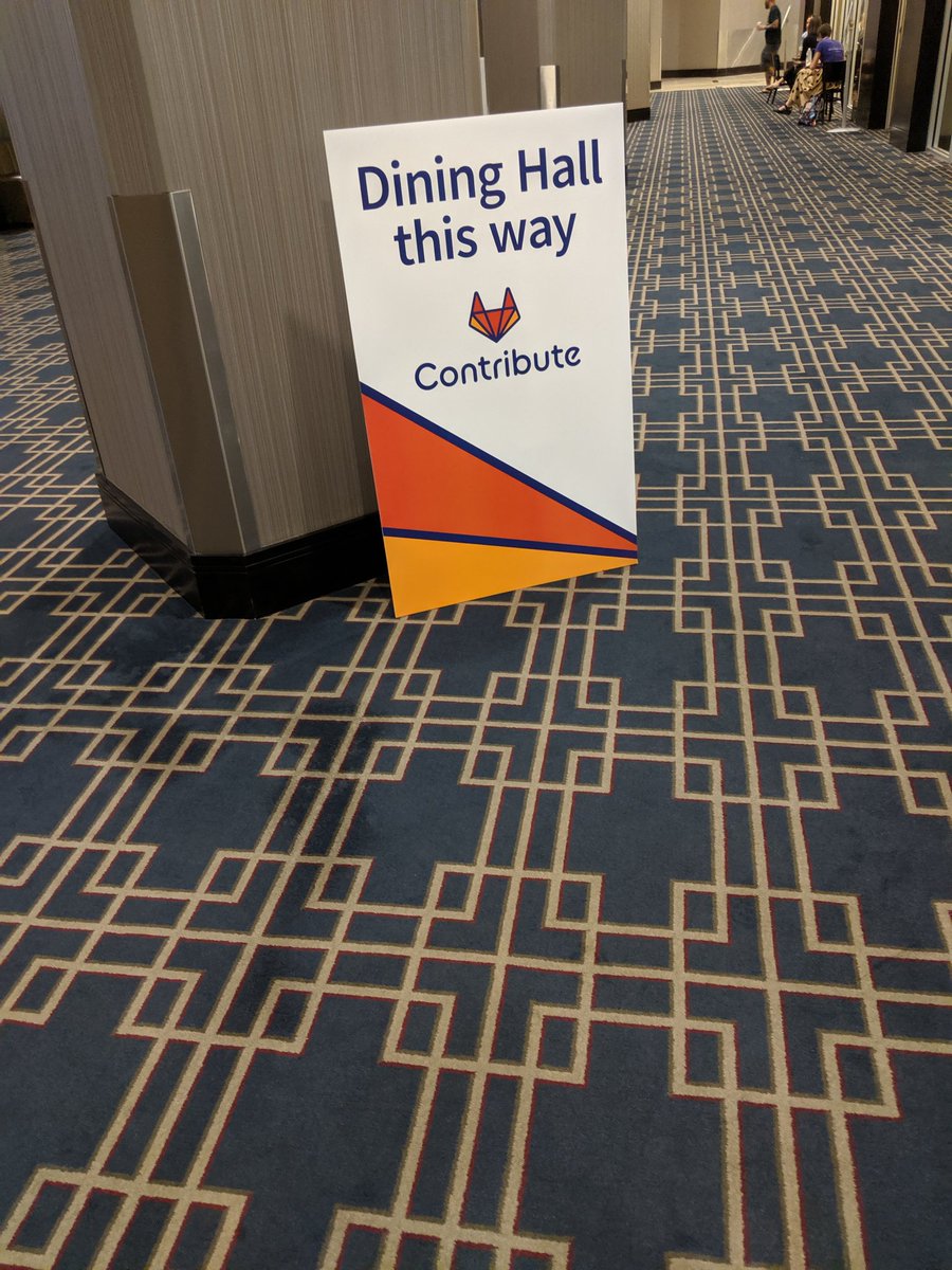 CircuitSwan's tweet image. Here is an example of good use of signs at an event #GitLabContribute