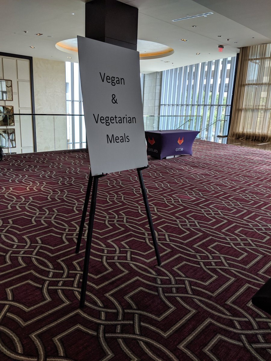 CircuitSwan's tweet image. Here is an example of good use of signs at an event #GitLabContribute