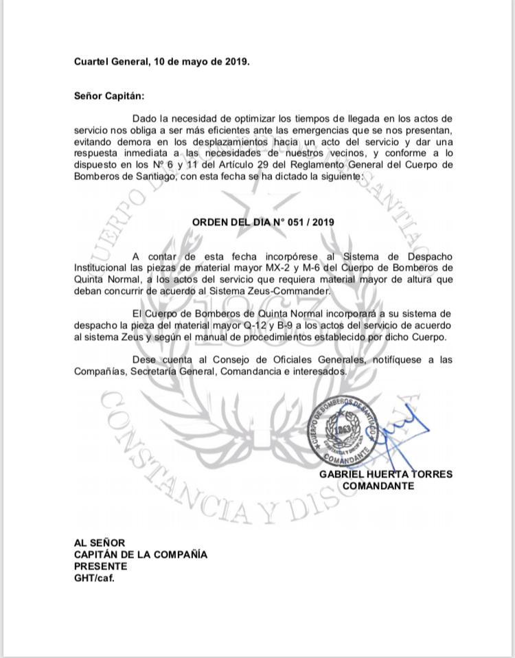 El CBS y <a href="/CBQN/">C.B. Qta. Normal</a> amplían nuevo Material Mayor a sus Sistemas de Despacho, entregando así un mejor servicio a la comunidad.