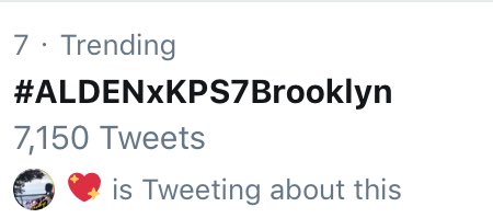 urmyflashlight's tweet photo. We've  breached more than 7k tweets! 7th sa 🇵🇭 trends! #ALDENxKPS7Brooklyn https://t.co/sohT7U3OiG