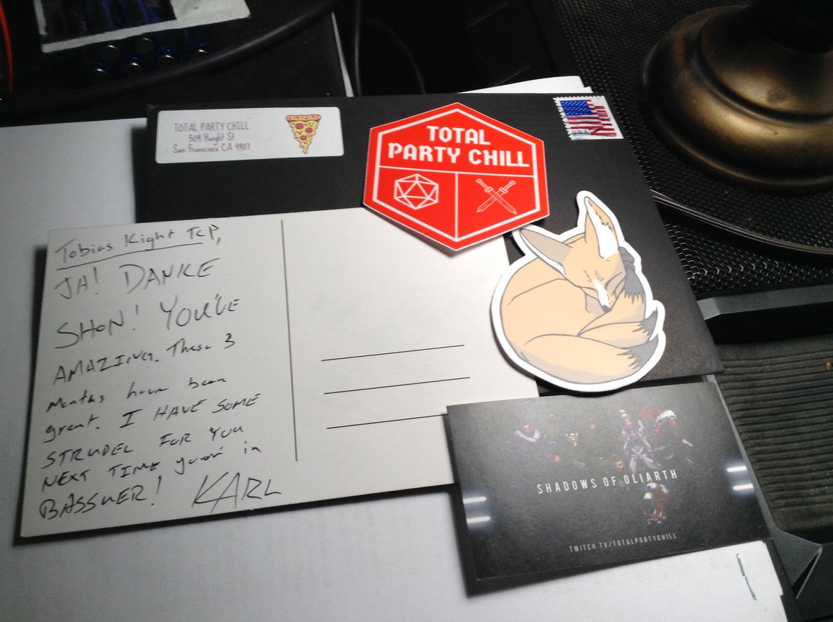 TtlPrtyChll's tweet photo. We absolutely love @stickermule We sent out a bunch of our @Twitch subscribers sticker packs as a thank you. They're the best. If you're looking for a great place to get yours check them out! Here is there $10 off link! #strudelarmy #dnd https://t.co/m8W1B1FQJg https://t.co/QrxTbTx9a4
